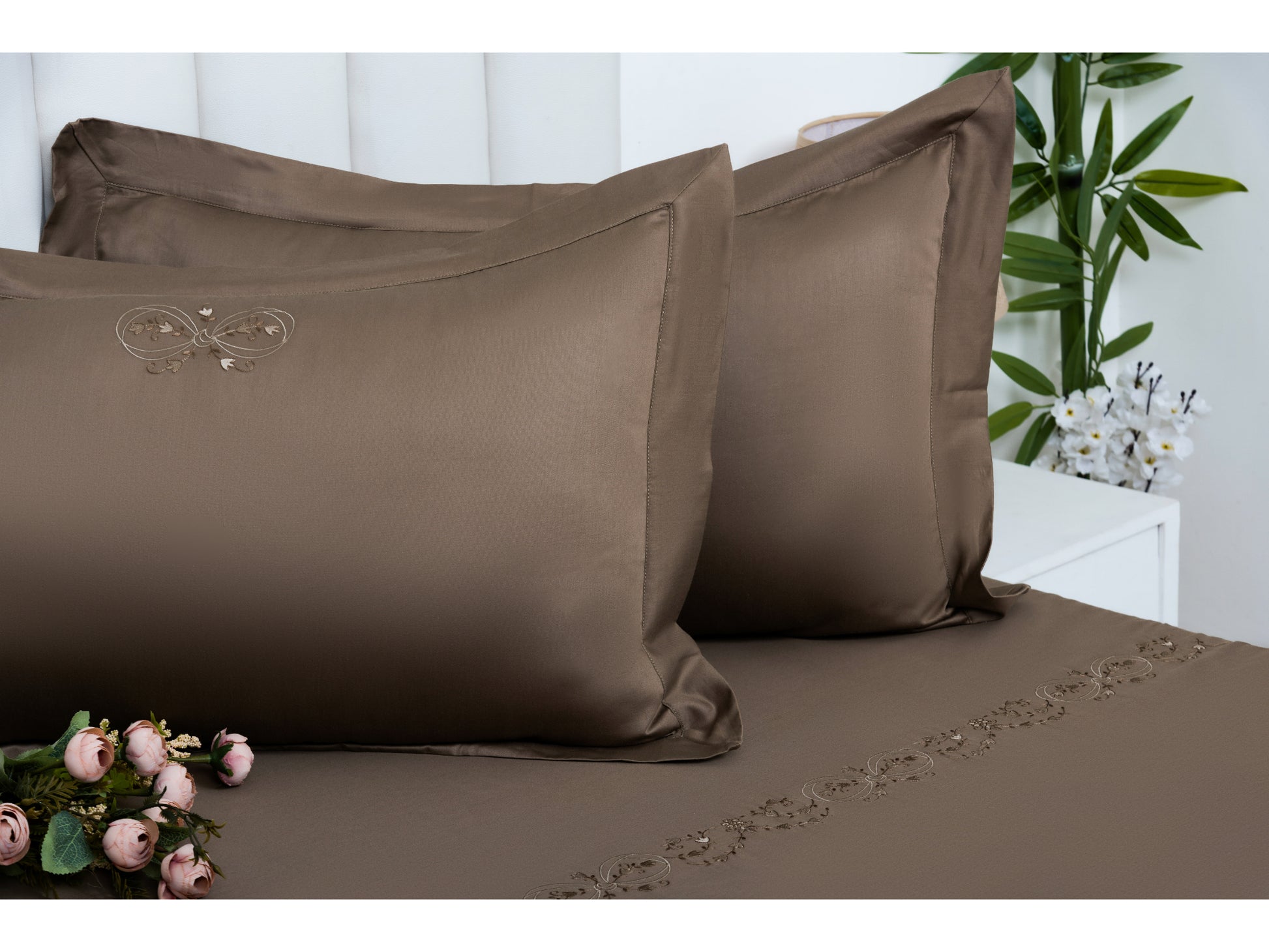 EMBROIDERY BEDSHEET 100% COTTON (3PCS) - Bedding Bliss
