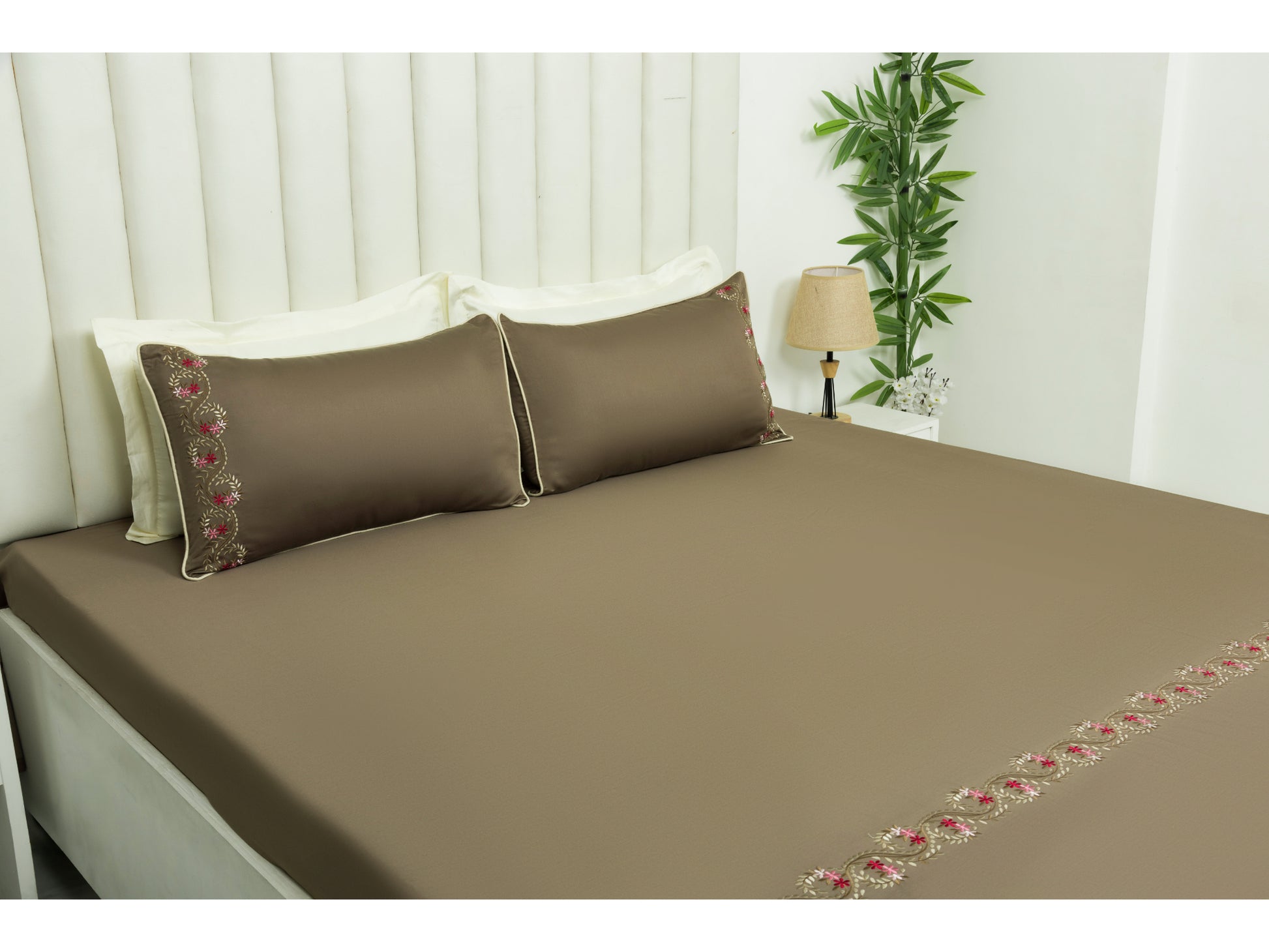 EMBROIDERY BEDSHEET 100% COTTON (3PCS) - Bedding Bliss