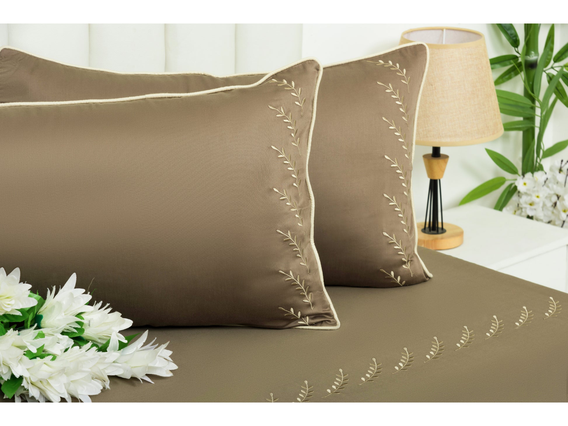 EMBROIDERY BEDSHEET 100% COTTON (3PCS) - Bedding Bliss