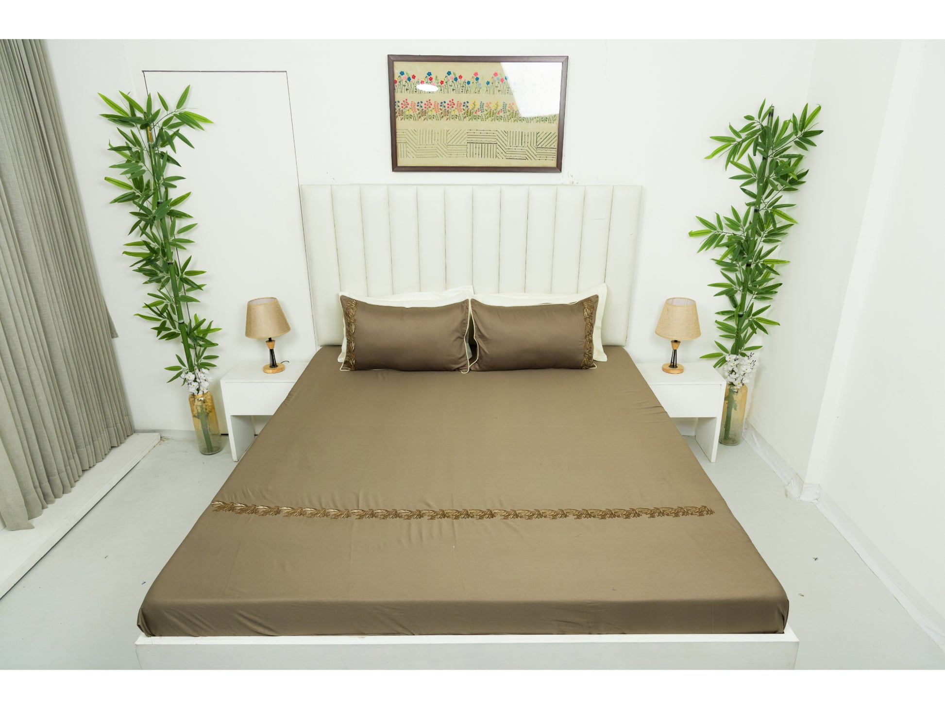 EMBROIDERY BEDSHEET 100% COTTON (3PCS) - Bedding Bliss