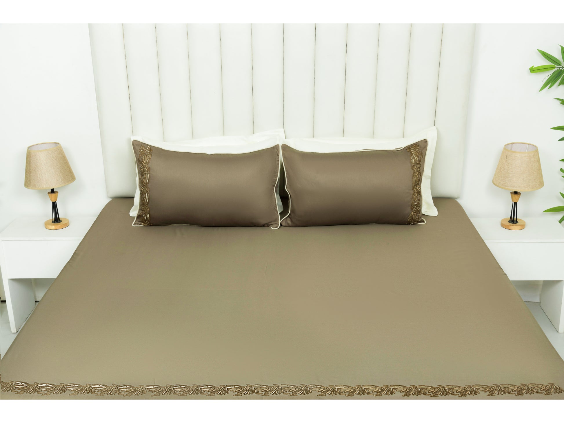 EMBROIDERY BEDSHEET 100% COTTON (3PCS) - Bedding Bliss