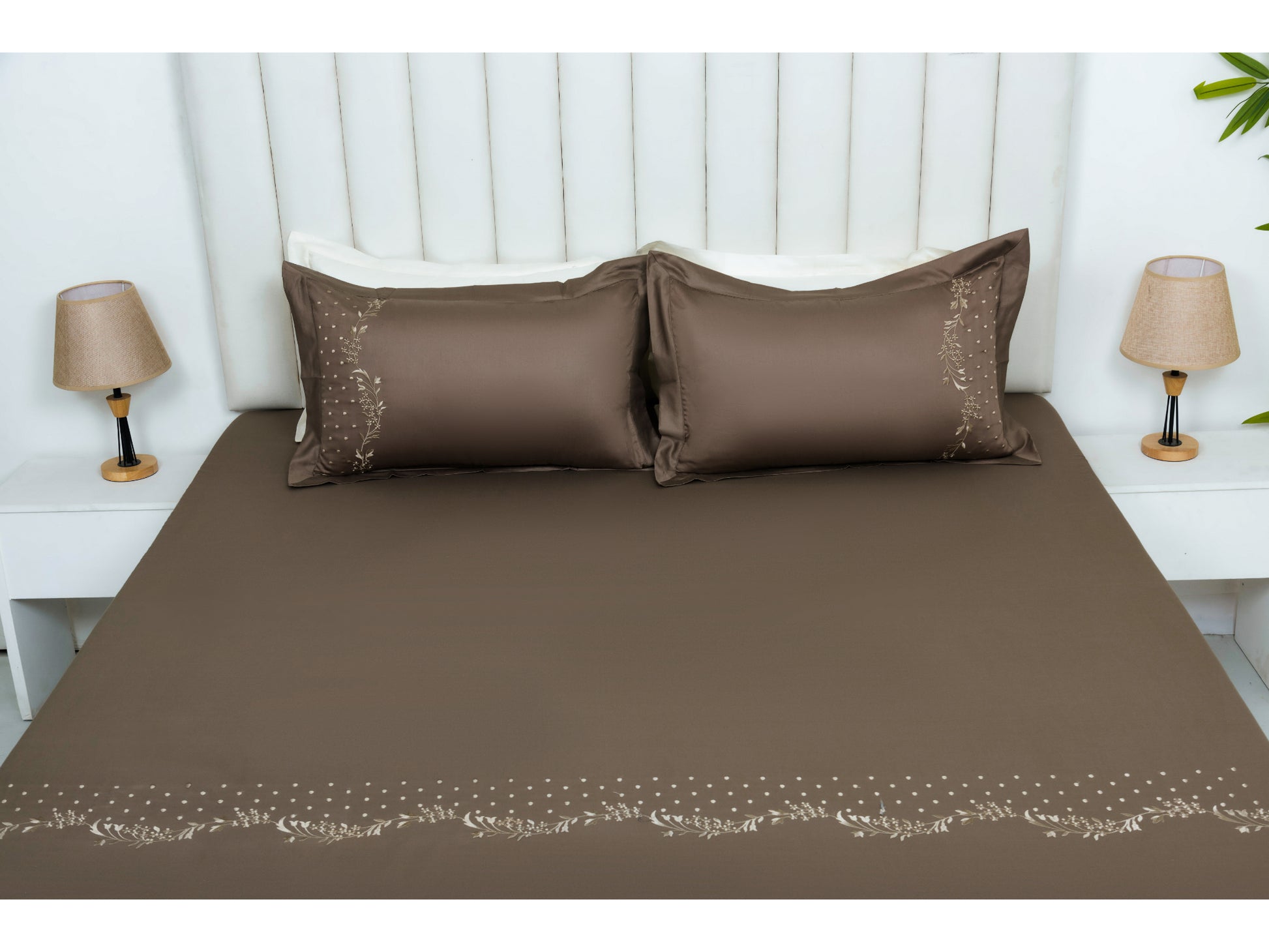 EMBROIDERY BEDSHEET 100% COTTON (3PCS) - Bedding Bliss