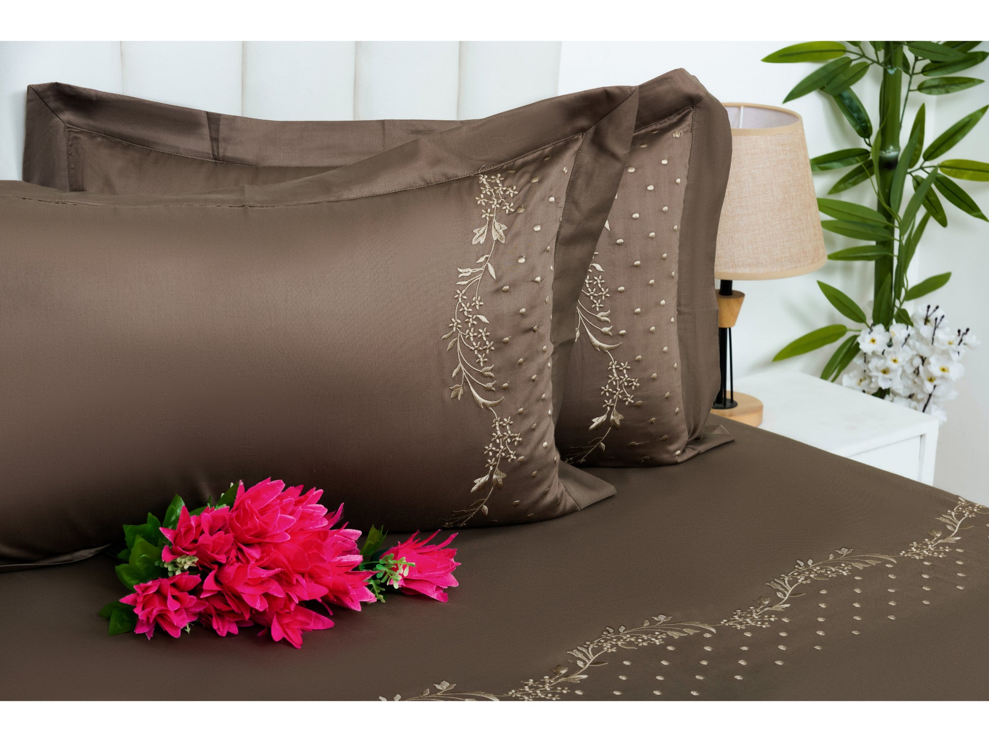 EMBROIDERY BEDSHEET 100% COTTON (3PCS) - Bedding Bliss