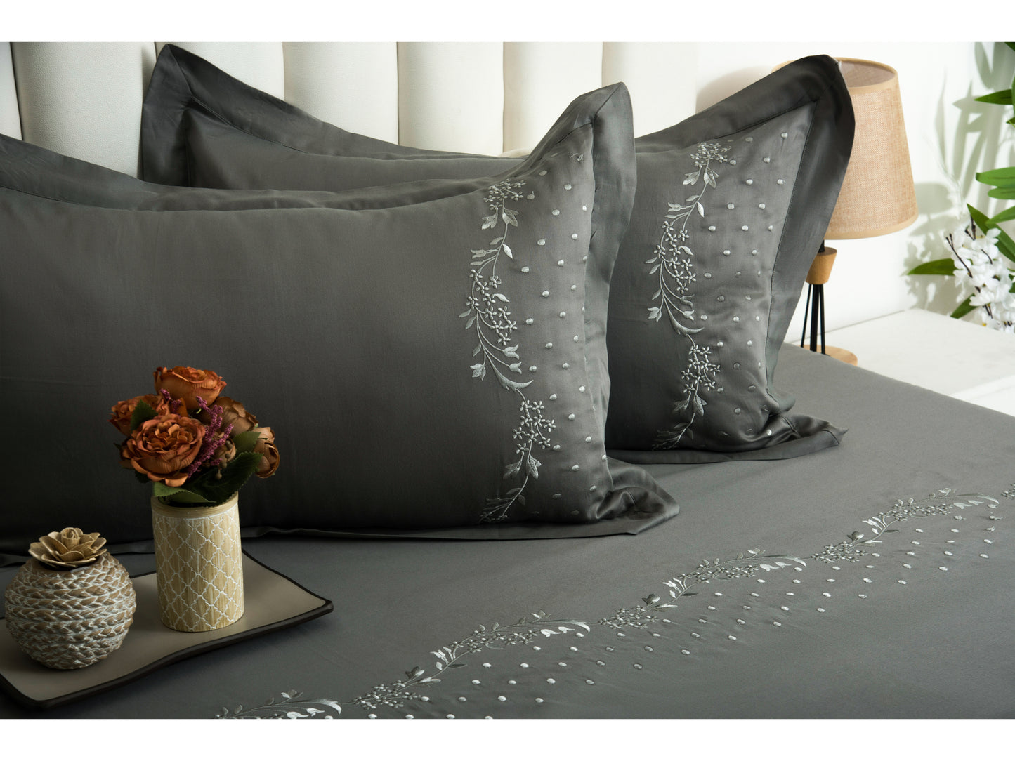 EMBROIDERY BEDSHEET 100% COTTON (3PCS) - Bedding Bliss