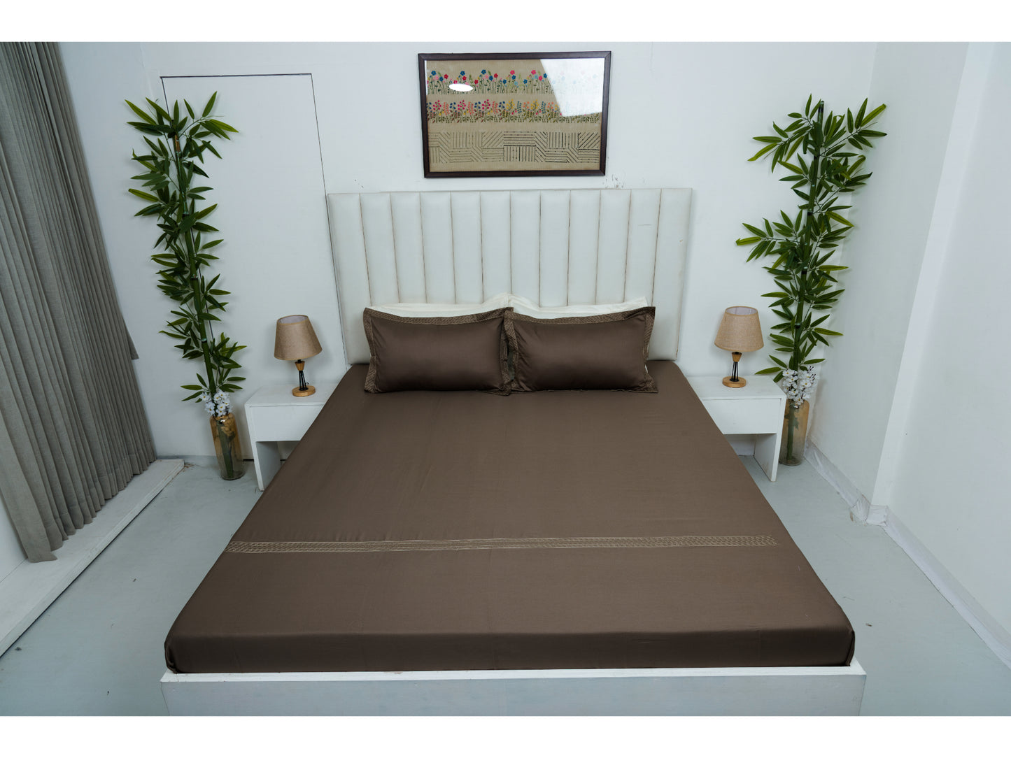 EMBROIDERY BEDSHEET 100% COTTON (3PCS) - Bedding Bliss