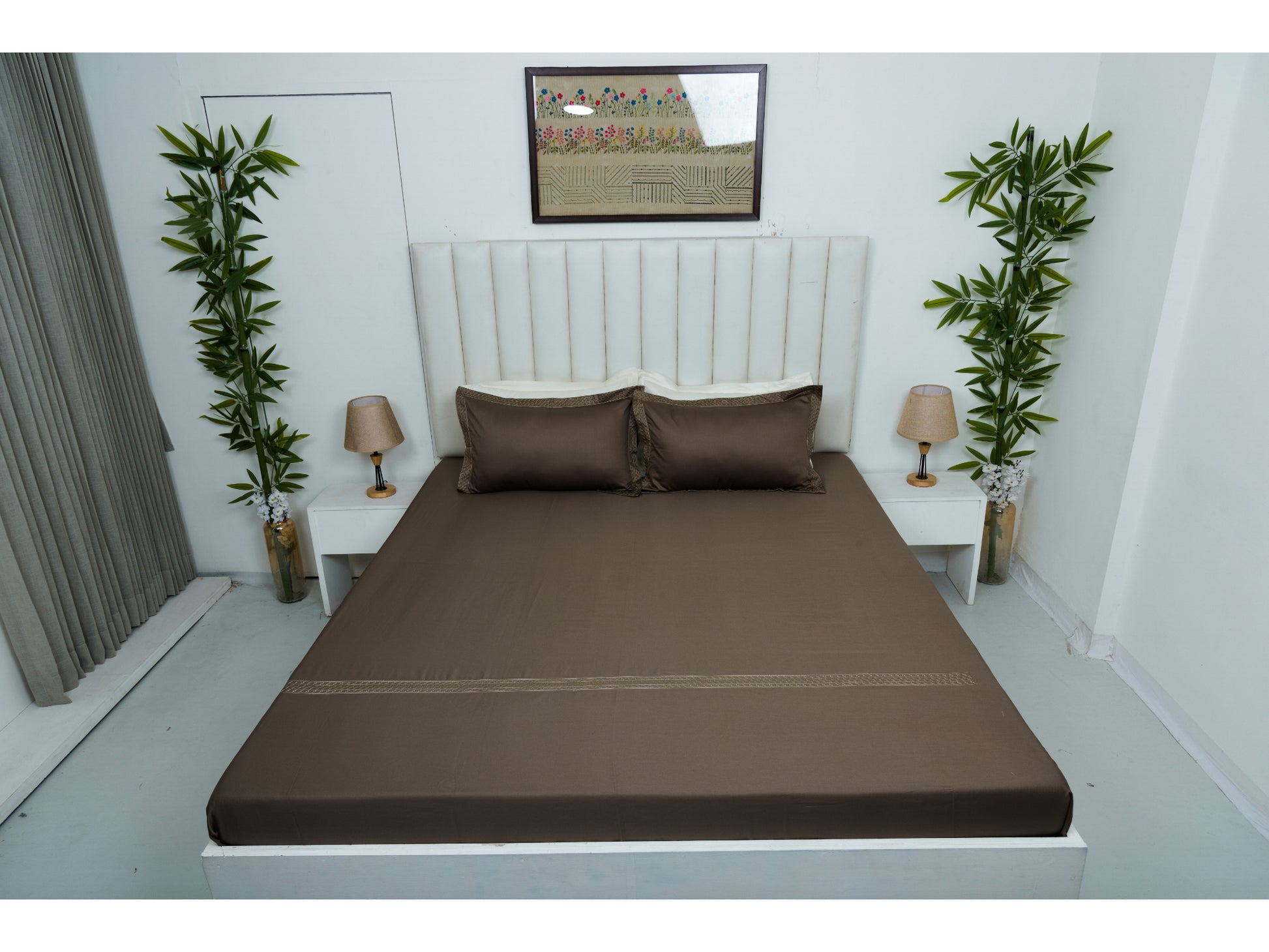 EMBROIDERY BEDSHEET 100% COTTON (3PCS) - Bedding Bliss