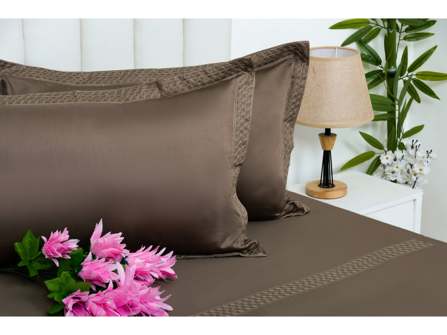 EMBROIDERY BEDSHEET 100% COTTON (3PCS) - Bedding Bliss
