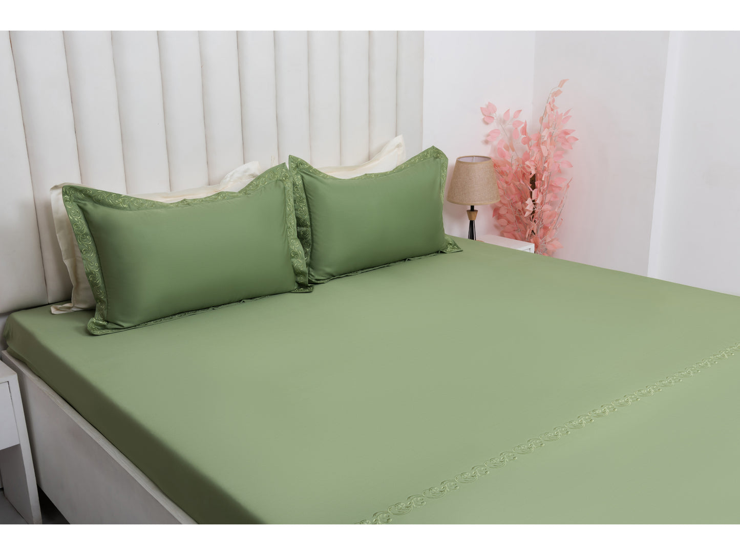 EMBROIDERY BEDSHEET 100% COTTON (3PCS) - Bedding Bliss
