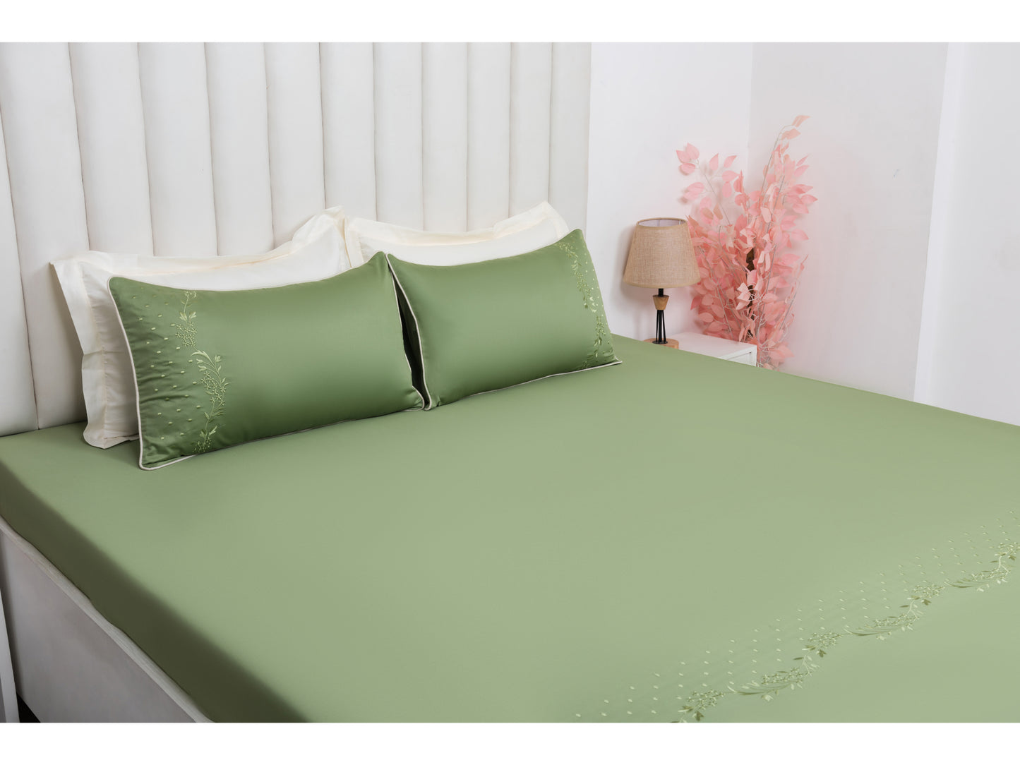 EMBROIDERY BEDSHEET 100% COTTON (3PCS) - Bedding Bliss