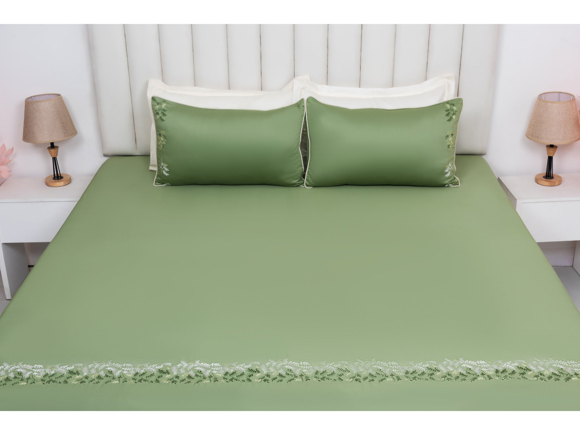 EMBROIDERY BEDSHEET 100% COTTON (3PCS) - Bedding Bliss