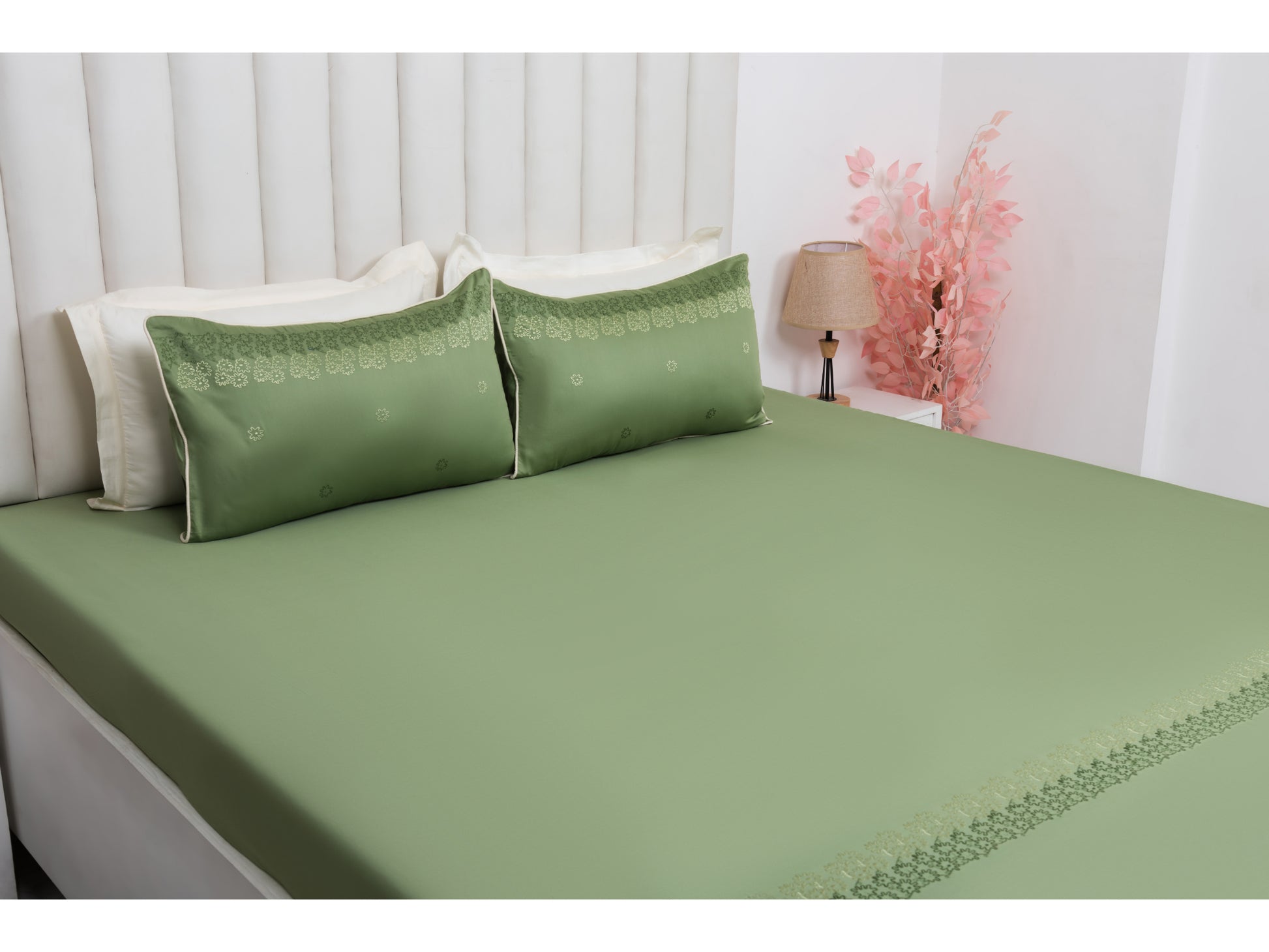 EMBROIDERY BEDSHEET 100% COTTON (3PCS) - Bedding Bliss