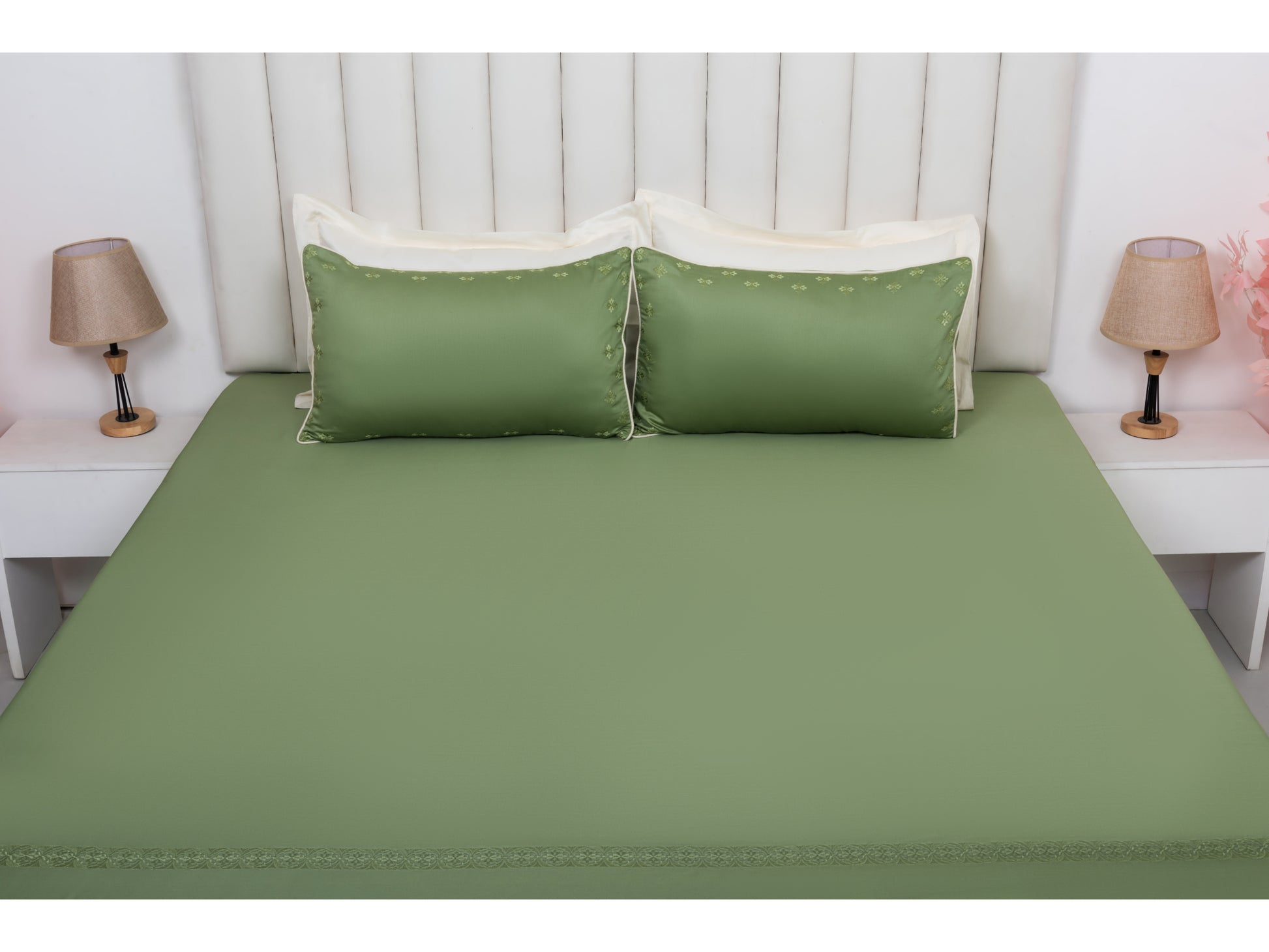 EMBROIDERY BEDSHEET 100% COTTON (3PCS) - Bedding Bliss