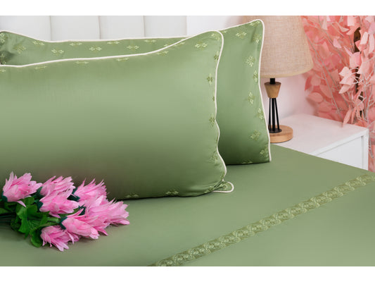 EMBROIDERY BEDSHEET 100% COTTON (3PCS) - Bedding Bliss
