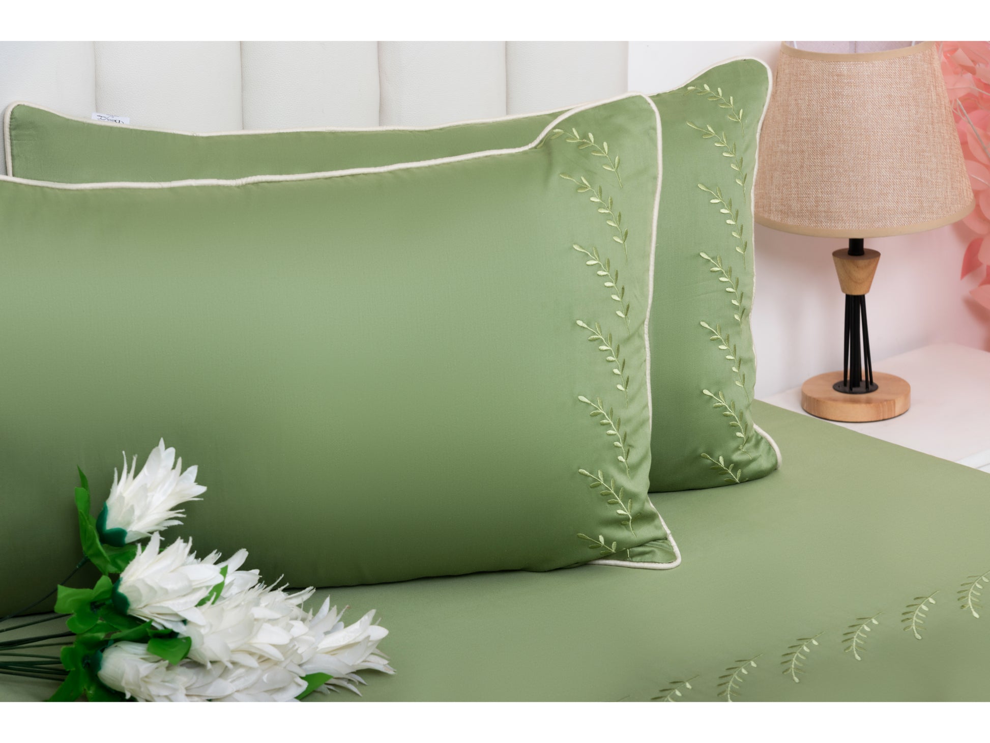EMBROIDERY BEDSHEET 100% COTTON (3PCS) - Bedding Bliss