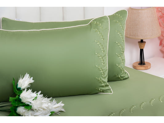 EMBROIDERY BEDSHEET 100% COTTON (3PCS) - Bedding Bliss