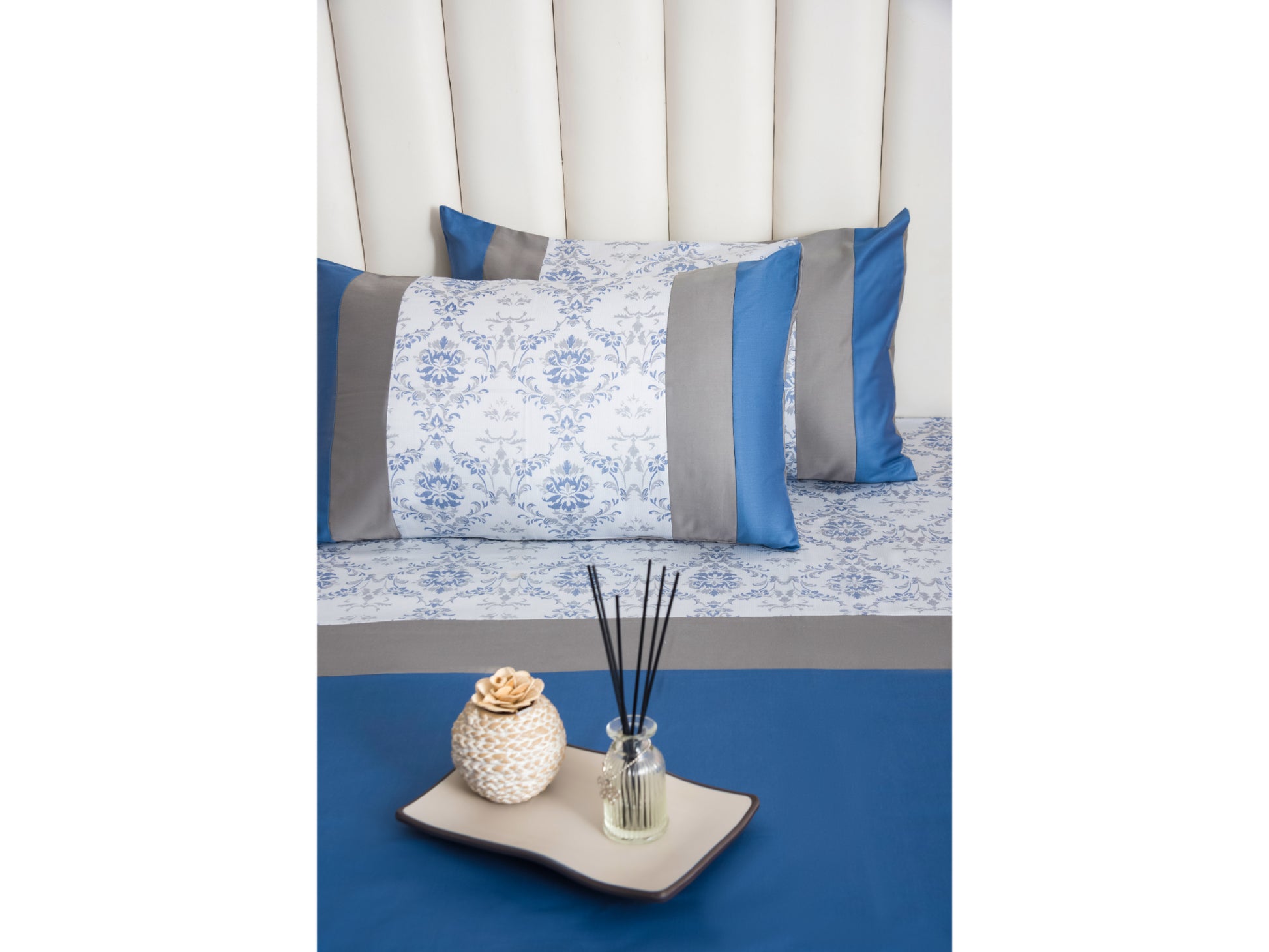 PRINTED WITH PATCH WORK 100% COTTON BEDSHEET (3PCS) - Bedding Bliss
