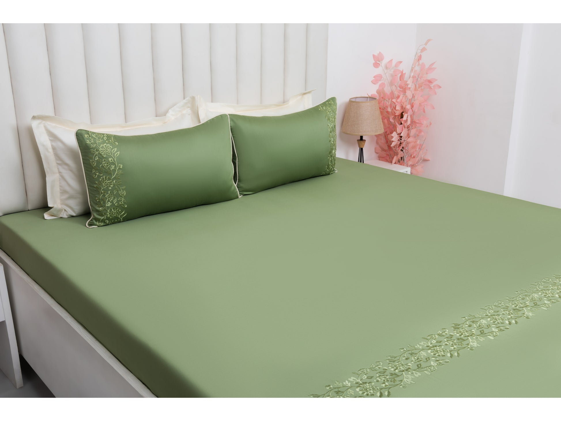 EMBROIDERY BEDSHEET 100% COTTON (3PCS) - Bedding Bliss