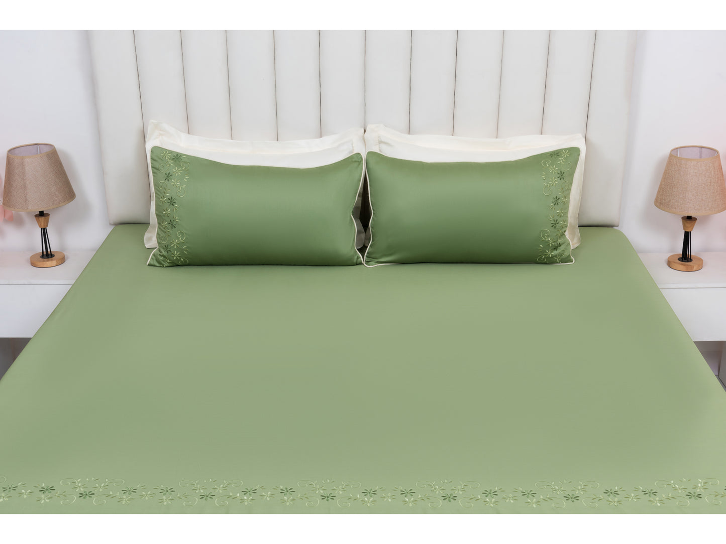 EMBROIDERY BEDSHEET 100% COTTON (3PCS) - Bedding Bliss