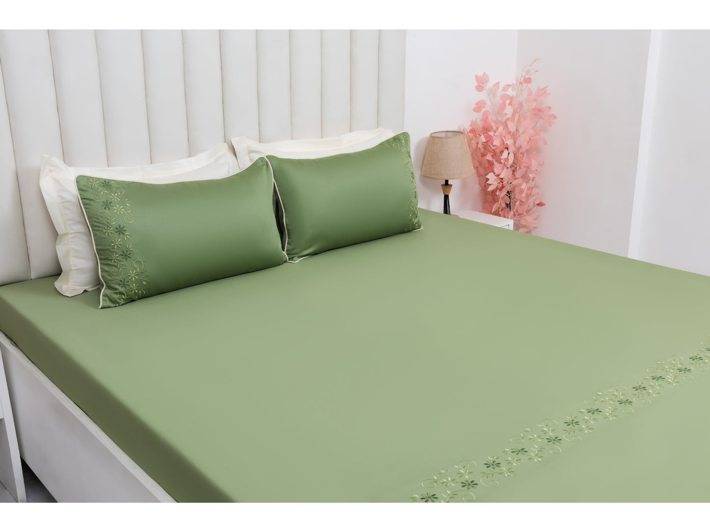 EMBROIDERY BEDSHEET 100% COTTON (3PCS) - Bedding Bliss