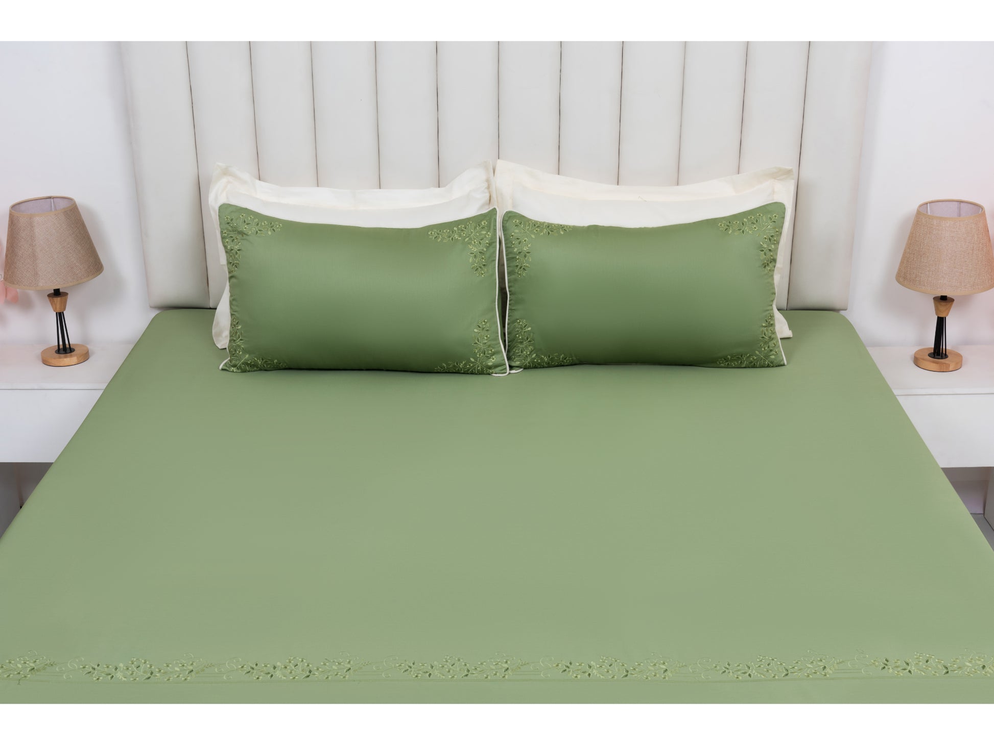 EMBROIDERY BEDSHEET 100% COTTON (3PCS) - Bedding Bliss