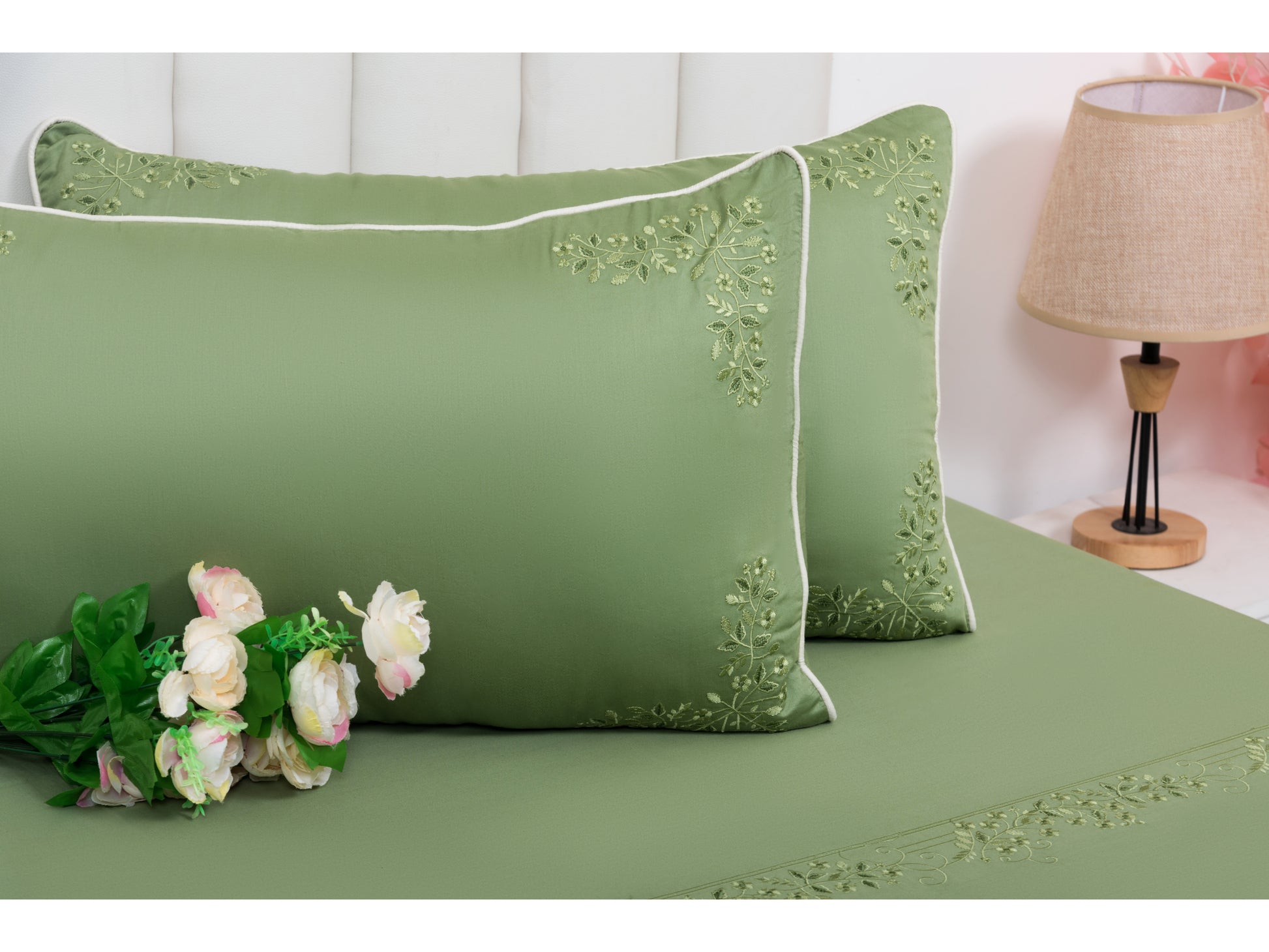 EMBROIDERY BEDSHEET 100% COTTON (3PCS) - Bedding Bliss