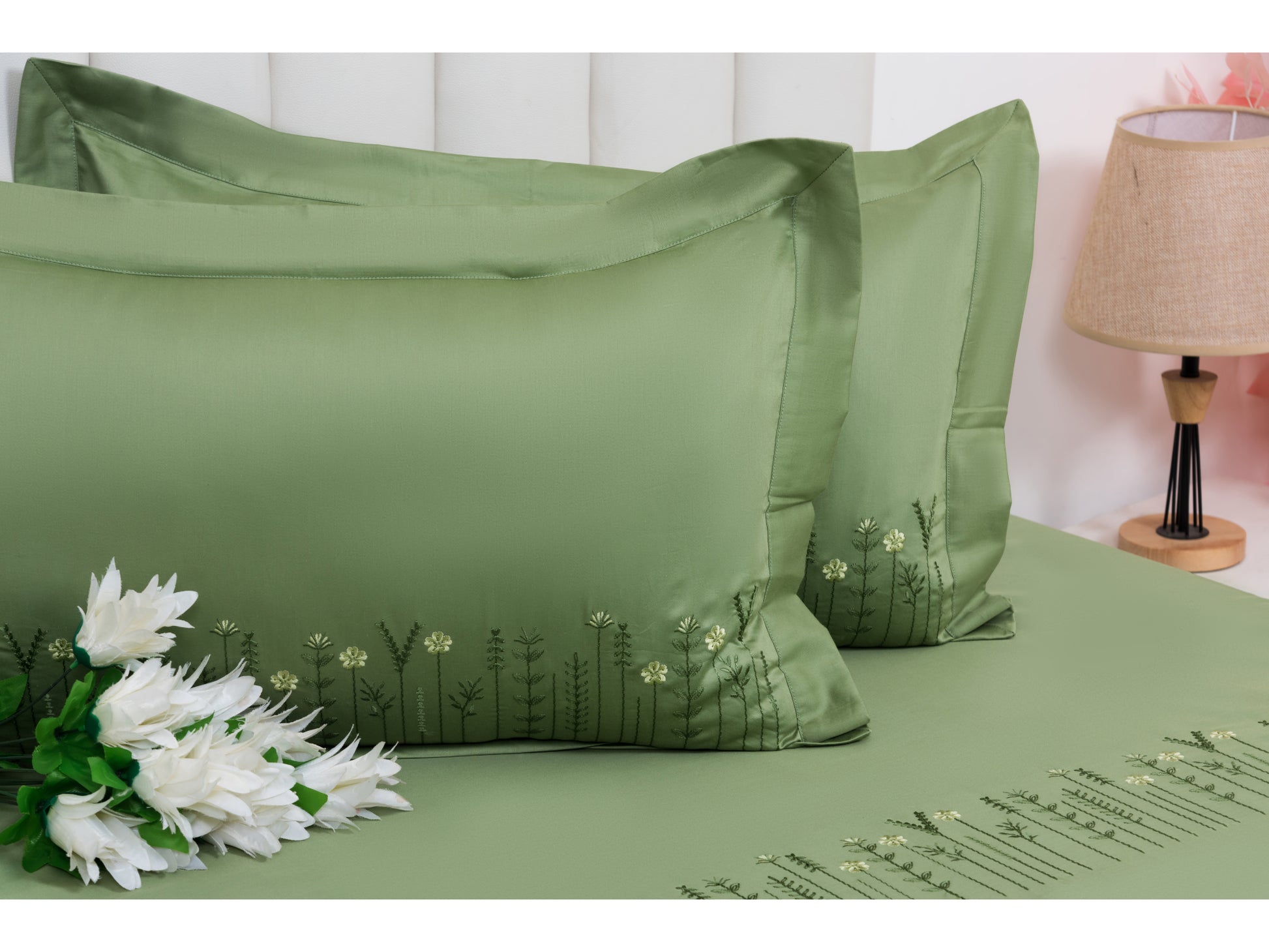 EMBROIDERY BEDSHEET 100% COTTON (3PCS) - Bedding Bliss