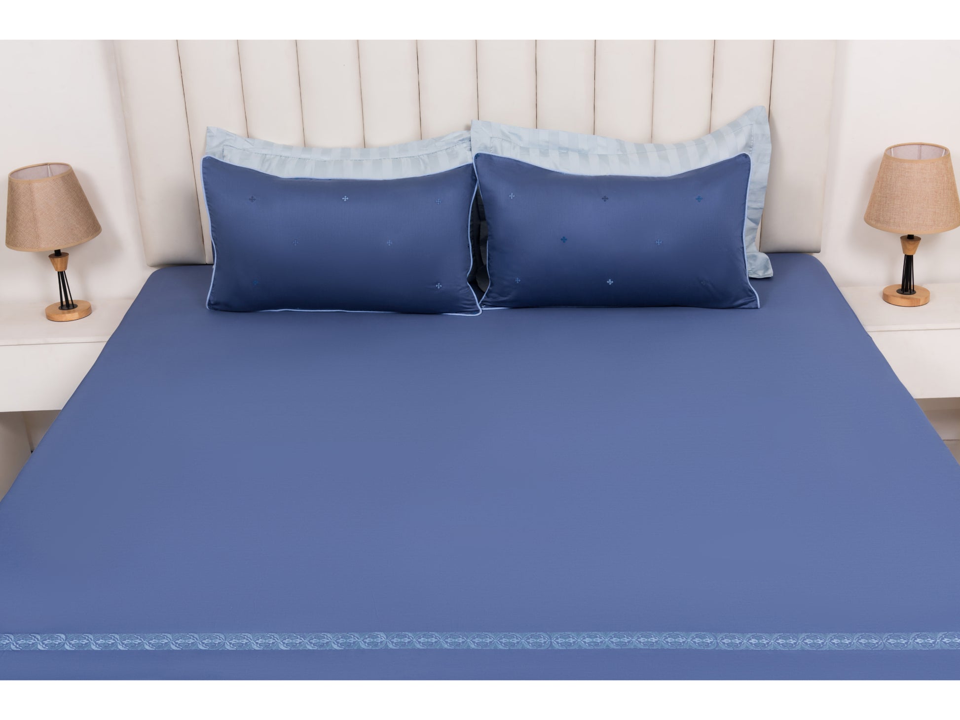 EMBROIDERY BEDSHEET 100% COTTON (3PCS) - Bedding Bliss