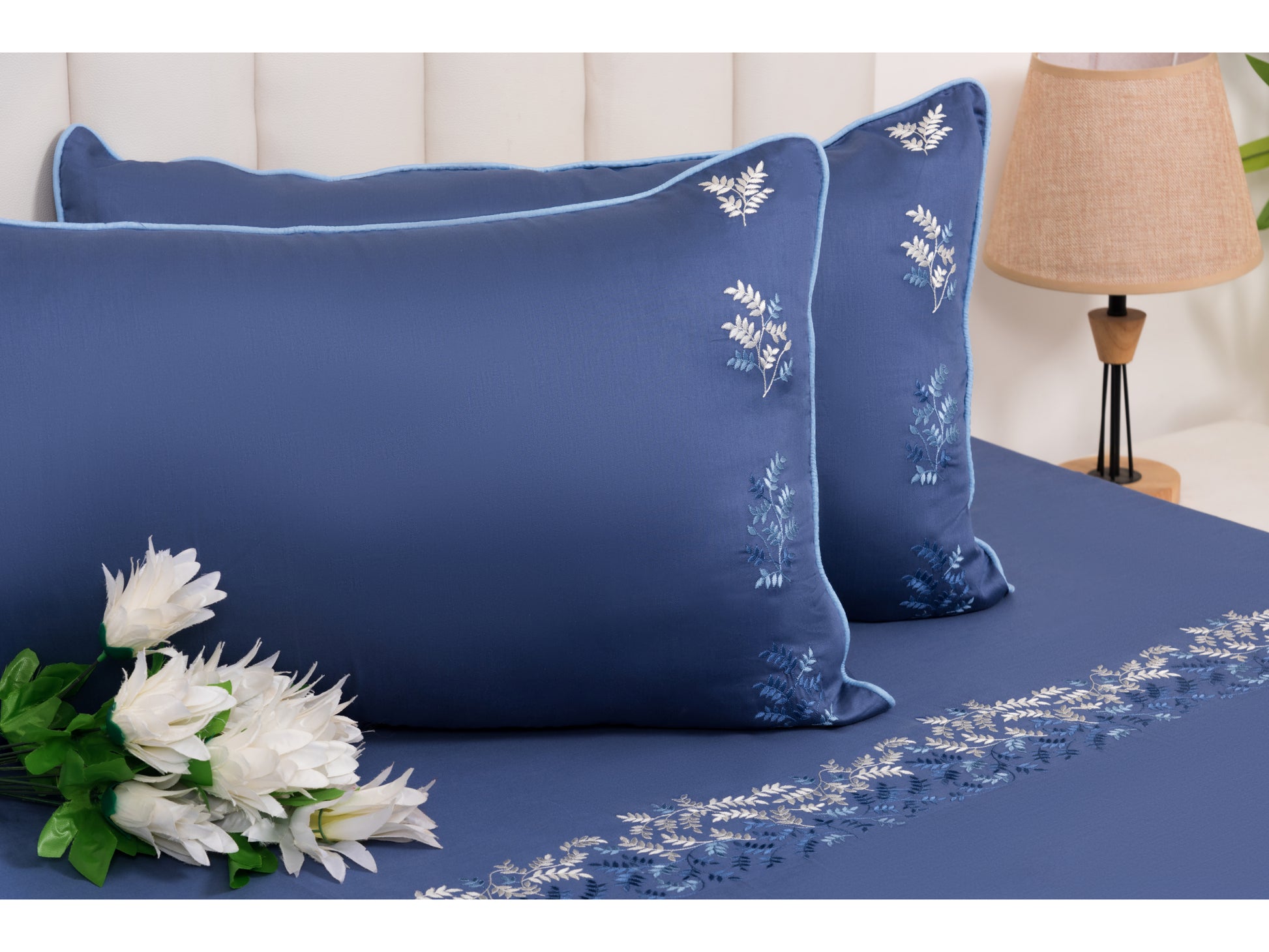 EMBROIDERY BEDSHEET 100% COTTON (3PCS) - Bedding Bliss