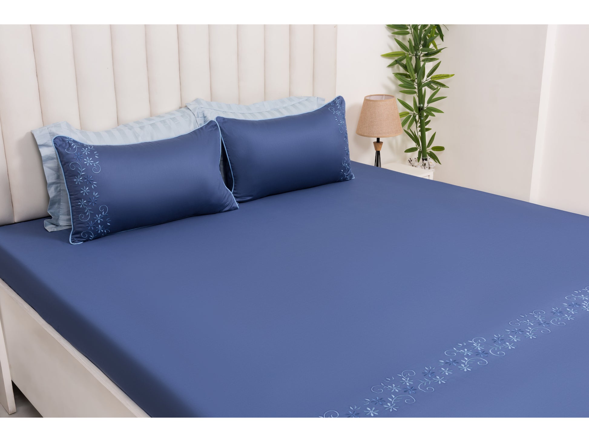 EMBROIDERY BEDSHEET 100% COTTON (3PCS) - Bedding Bliss