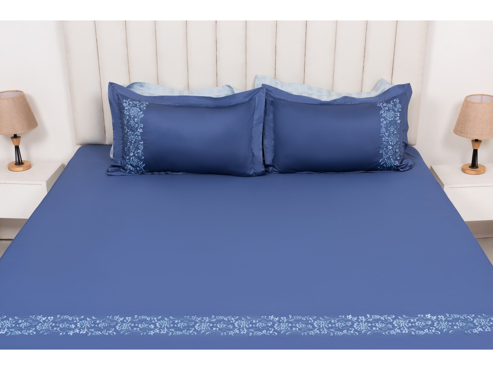 EMBROIDERY BEDSHEET 100% COTTON (3PCS) - Bedding Bliss
