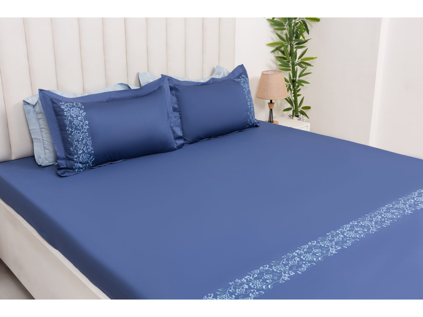 EMBROIDERY BEDSHEET 100% COTTON (3PCS) - Bedding Bliss