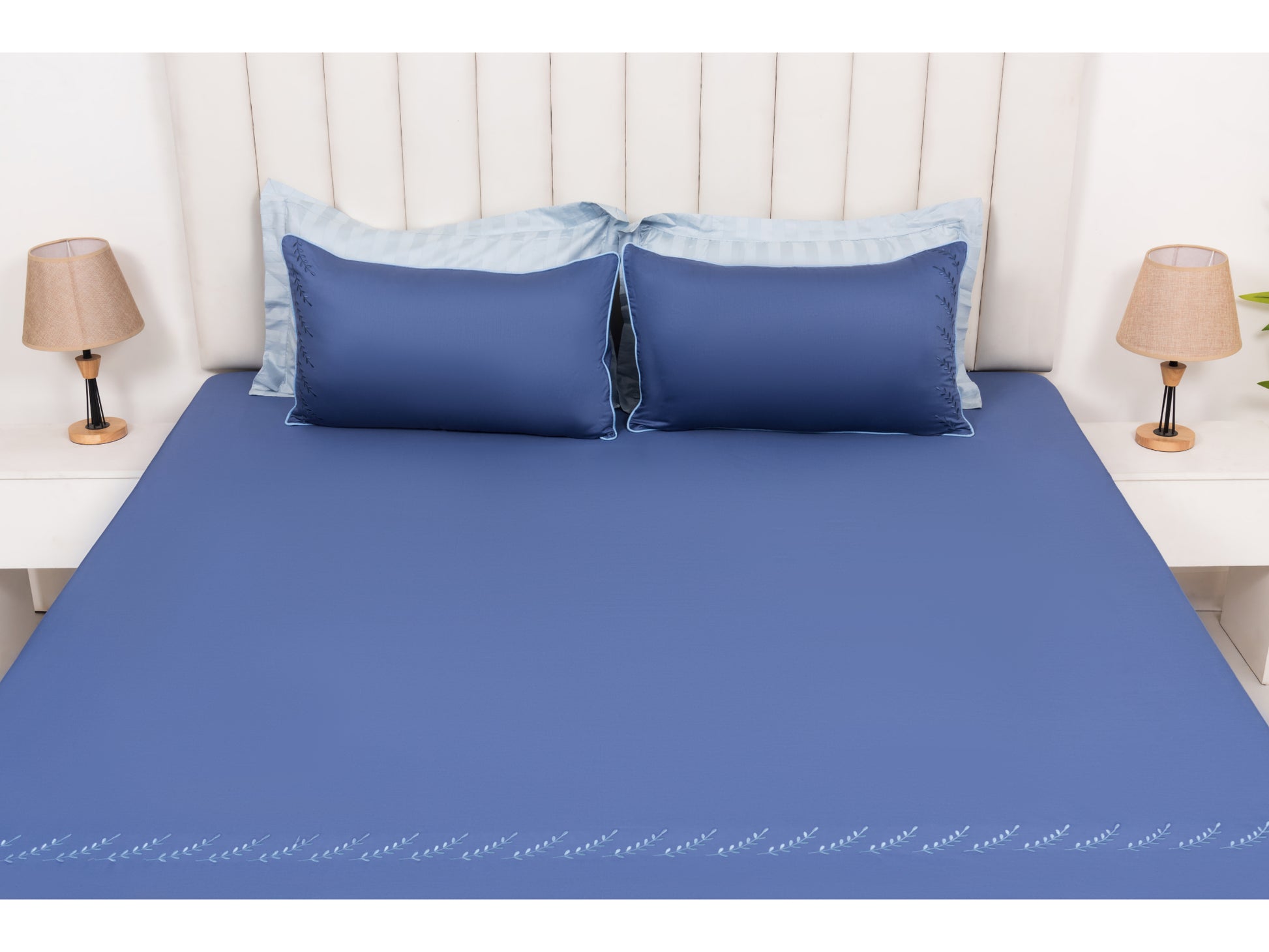 EMBROIDERY BEDSHEET 100% COTTON (3PCS) - Bedding Bliss