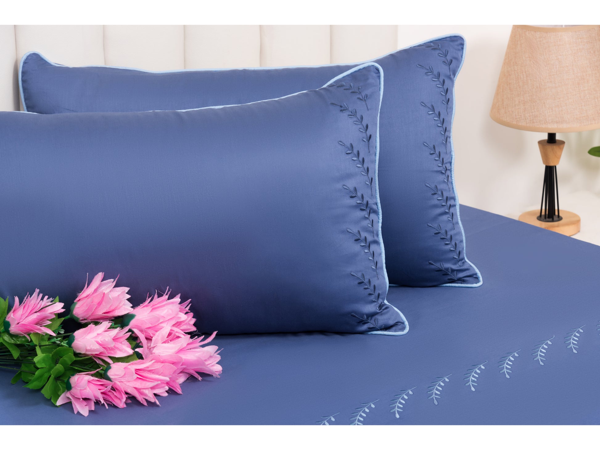 EMBROIDERY BEDSHEET 100% COTTON (3PCS) - Bedding Bliss