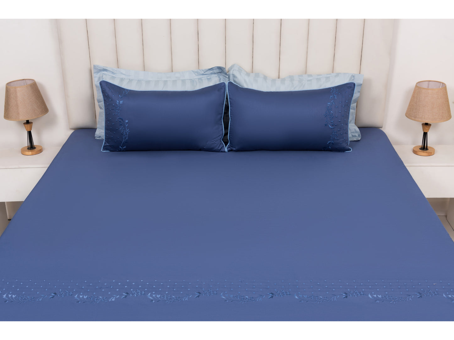 EMBROIDERY BEDSHEET 100% COTTON (3PCS) - Bedding Bliss