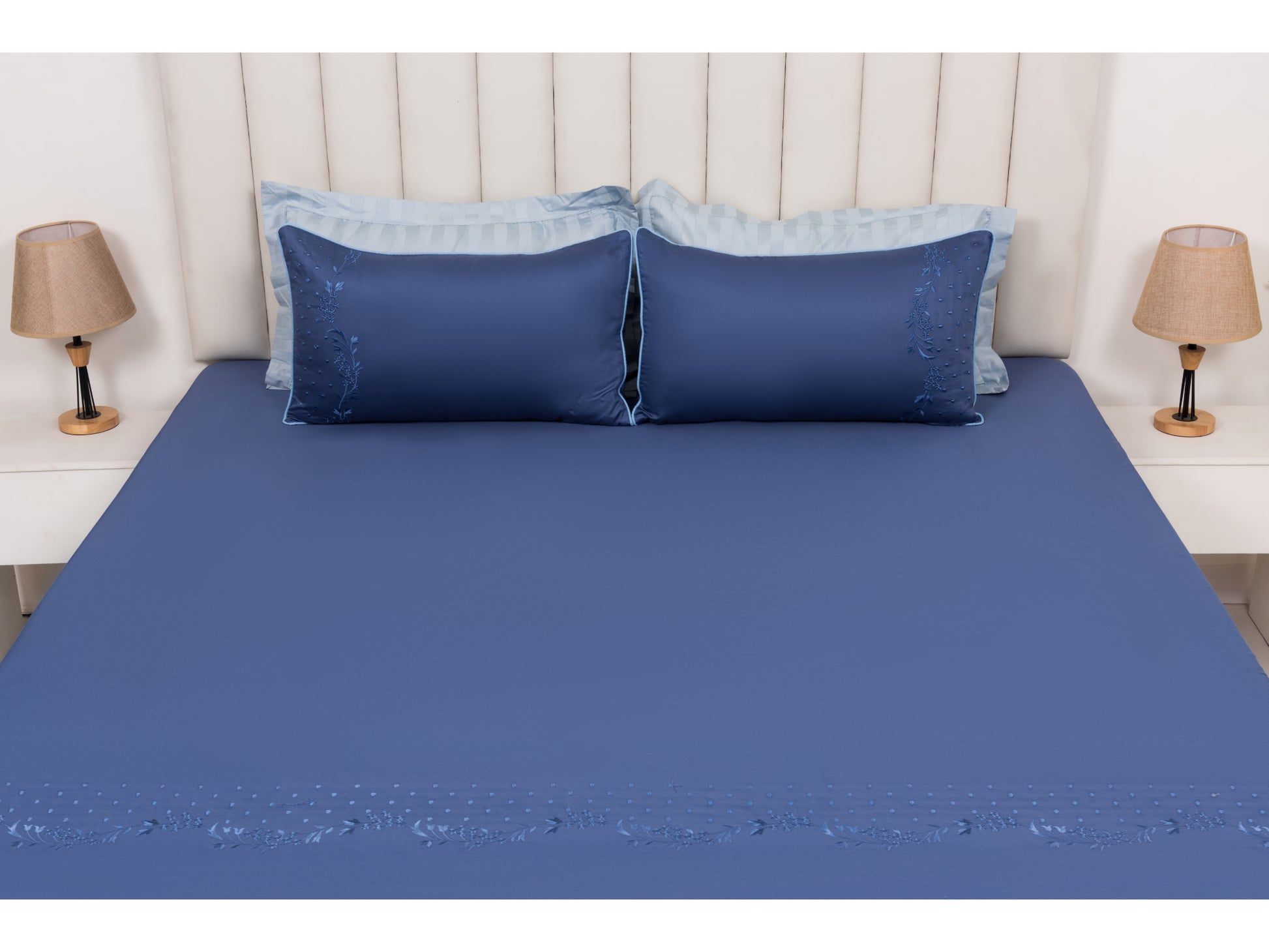 EMBROIDERY BEDSHEET 100% COTTON (3PCS) - Bedding Bliss