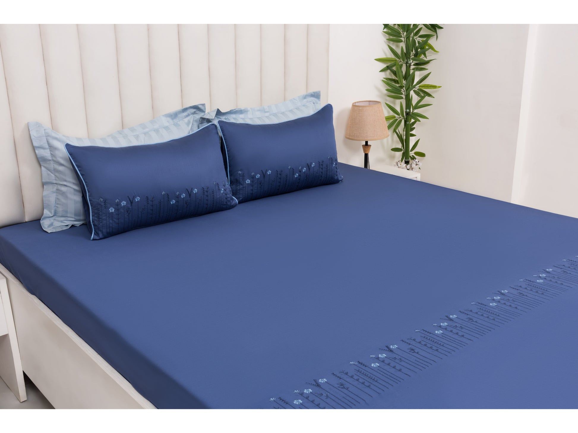 EMBROIDERY BEDSHEET 100% COTTON (3PCS) - Bedding Bliss