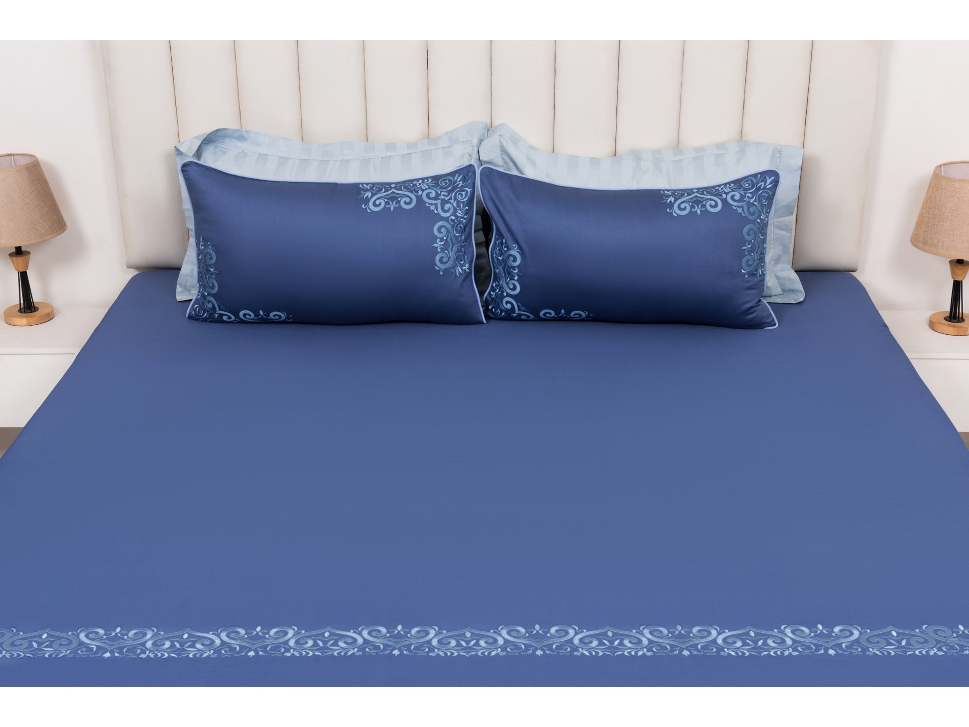 EMBROIDERY BEDSHEET 100% COTTON (3PCS) - Bedding Bliss