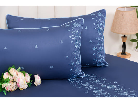 EMBROIDERY BEDSHEET 100% COTTON (3PCS) - Bedding Bliss