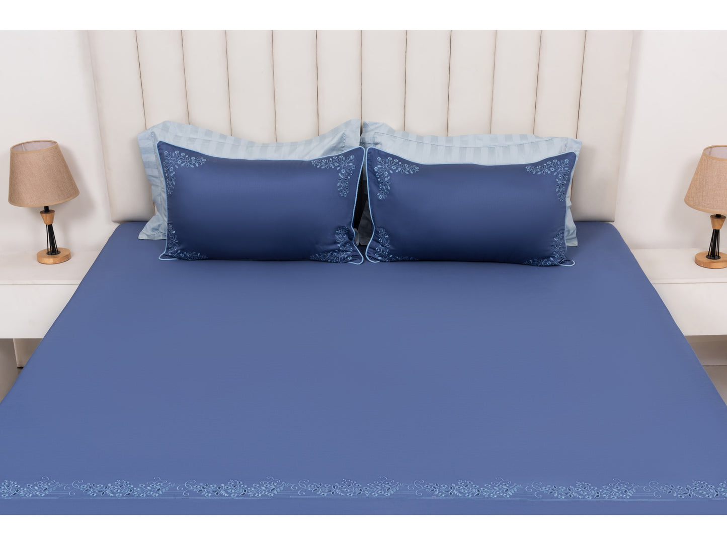 EMBROIDERY BEDSHEET 100% COTTON (3PCS) - Bedding Bliss