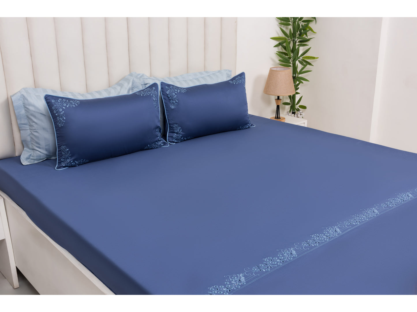 EMBROIDERY BEDSHEET 100% COTTON (3PCS) - Bedding Bliss