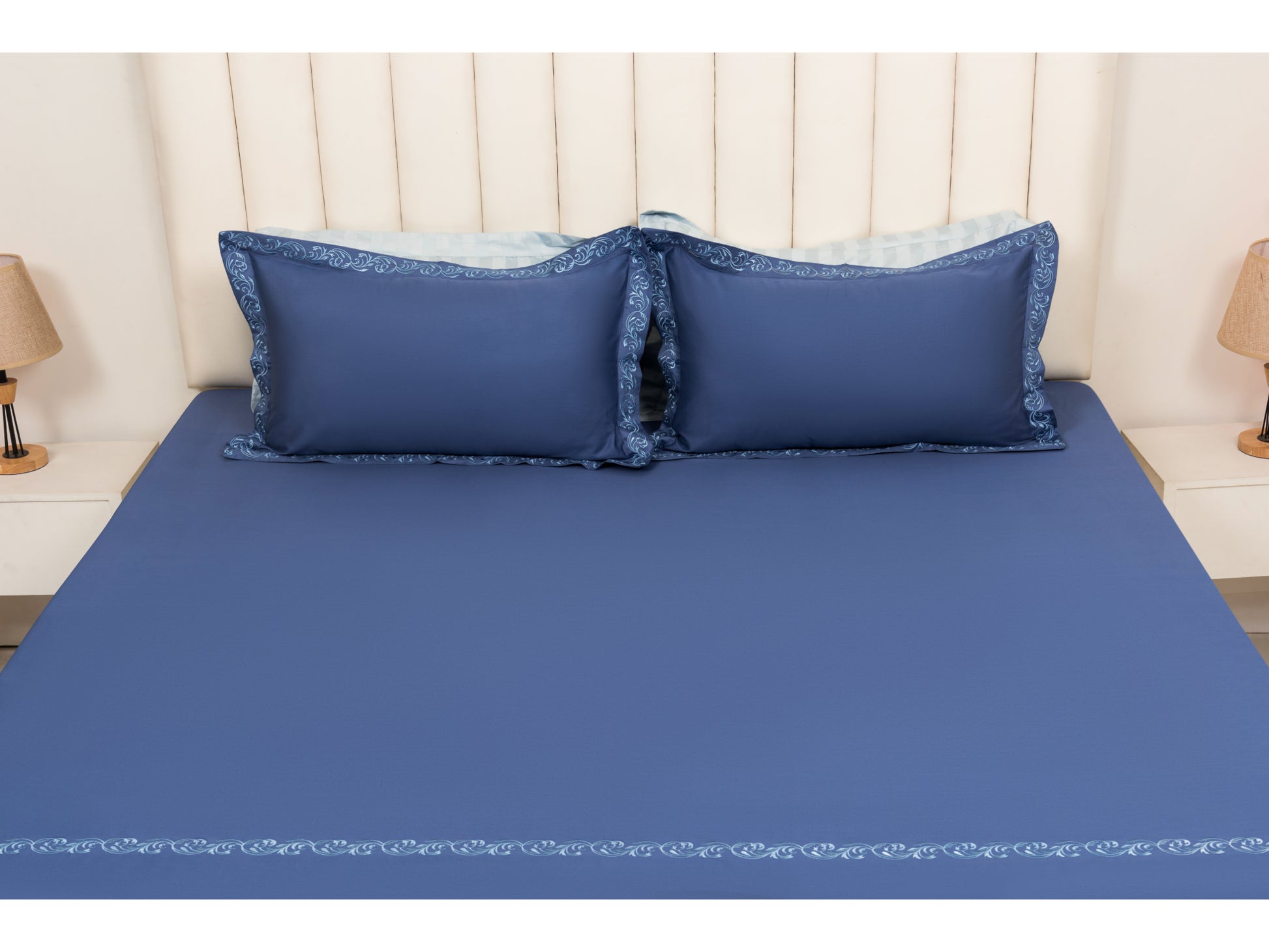 EMBROIDERY BEDSHEET 100% COTTON (3PCS) - Bedding Bliss