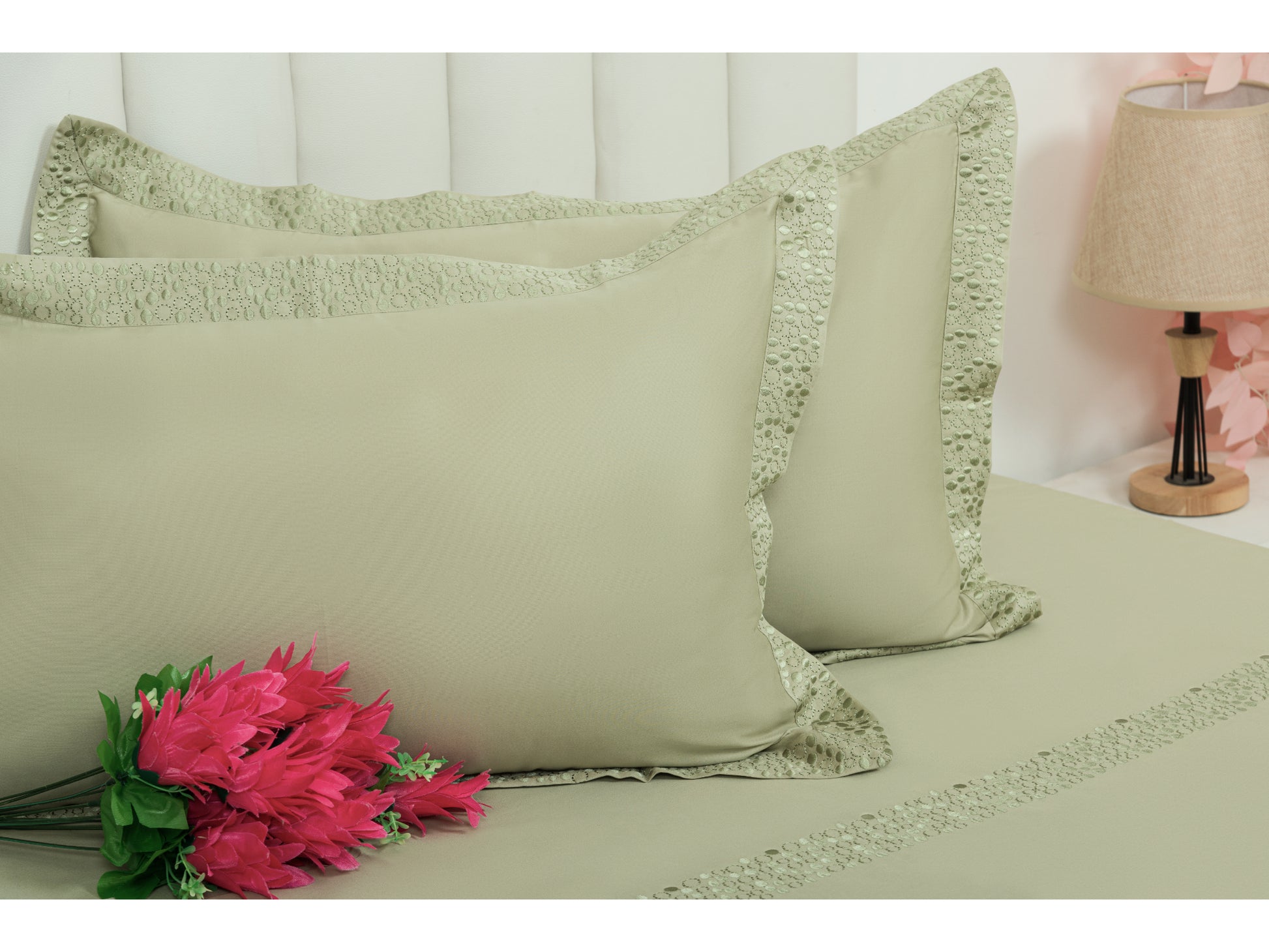 EMBROIDERY BEDSHEET 100% COTTON (3PCS) - Bedding Bliss