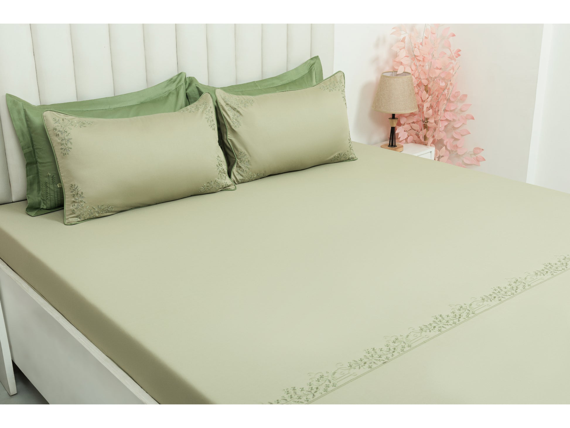 EMBROIDERY BEDSHEET 100% COTTON (3PCS) - Bedding Bliss