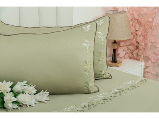 EMBROIDERY BEDSHEET 100% COTTON (3PCS) - Bedding Bliss