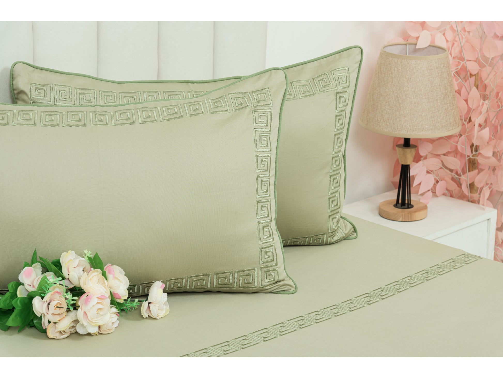 EMBROIDERY BEDSHEET 100% COTTON (3PCS) - Bedding Bliss