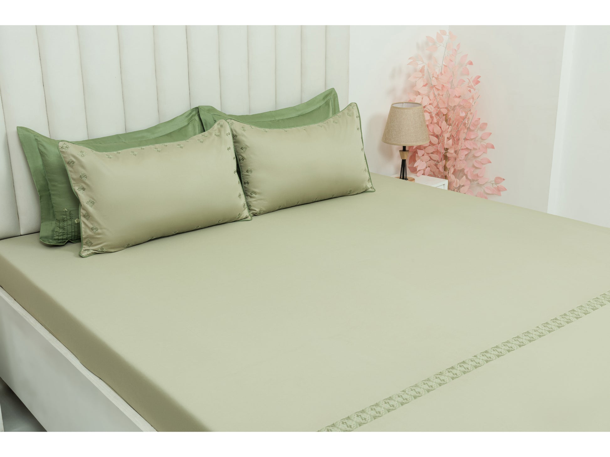 EMBROIDERY BEDSHEET 100% COTTON (3PCS) - Bedding Bliss