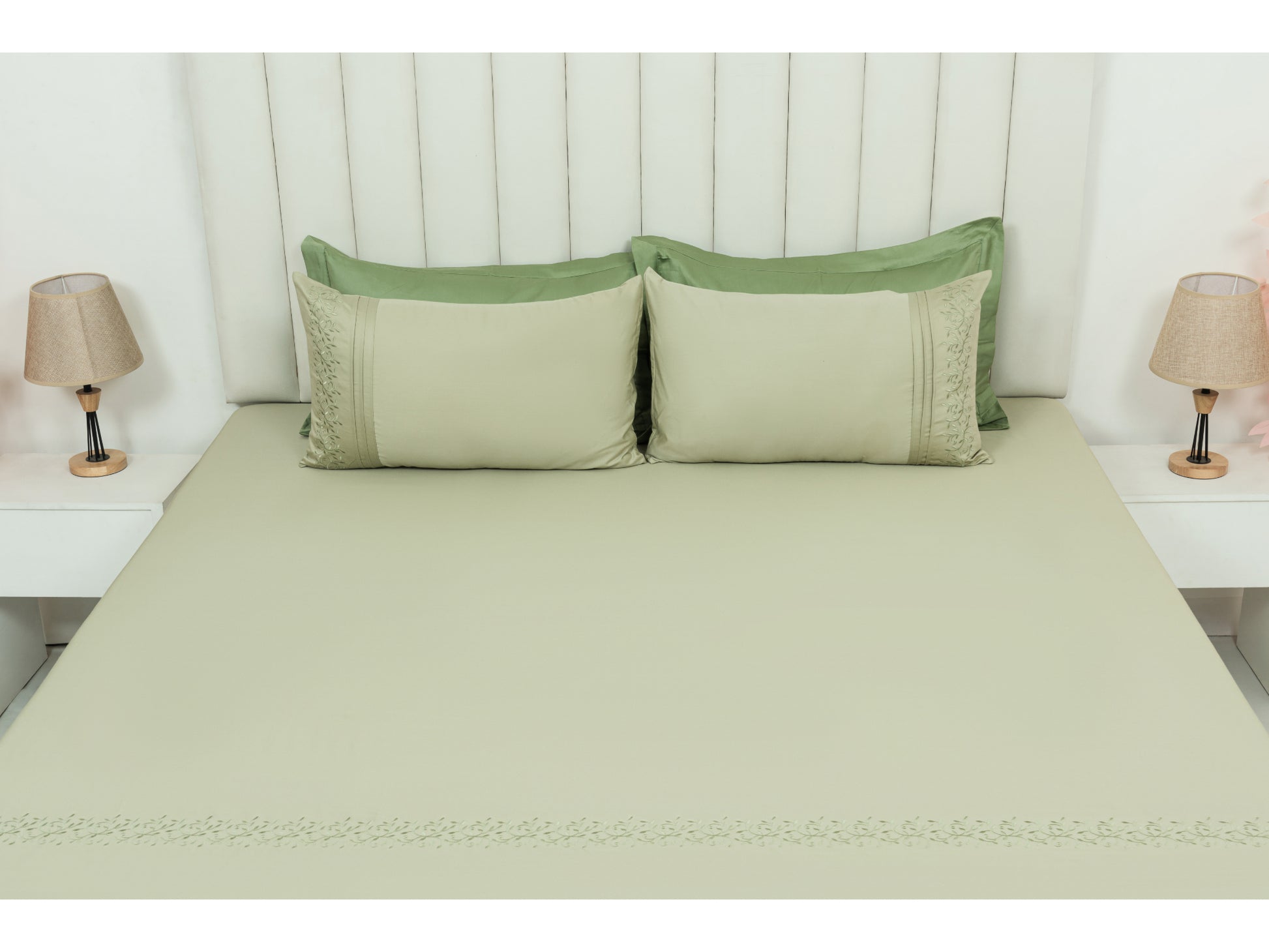 EMBROIDERY BEDSHEET 100% COTTON (3PCS) - Bedding Bliss