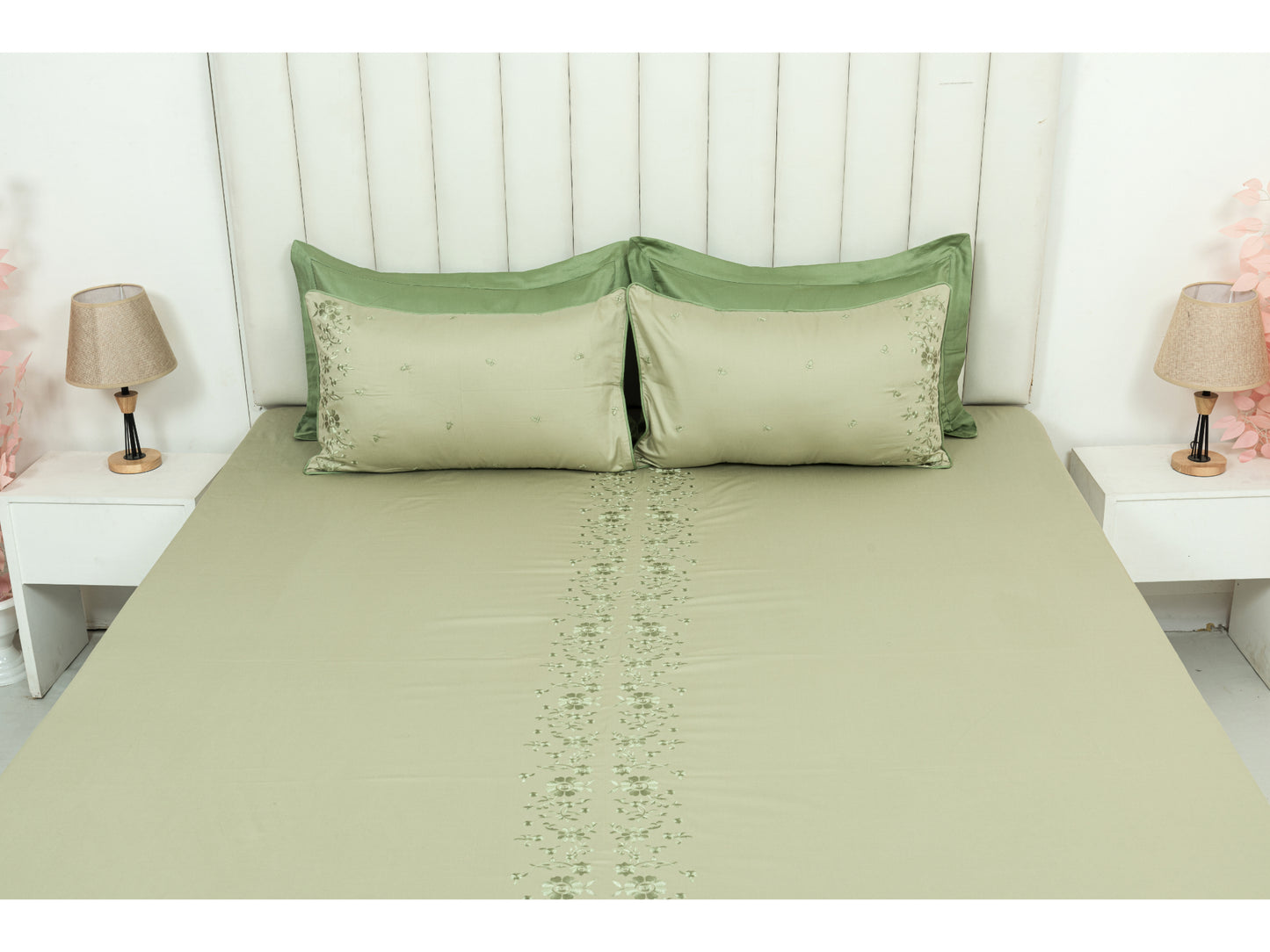 EMBROIDERY BEDSHEET 100% COTTON (3PCS)