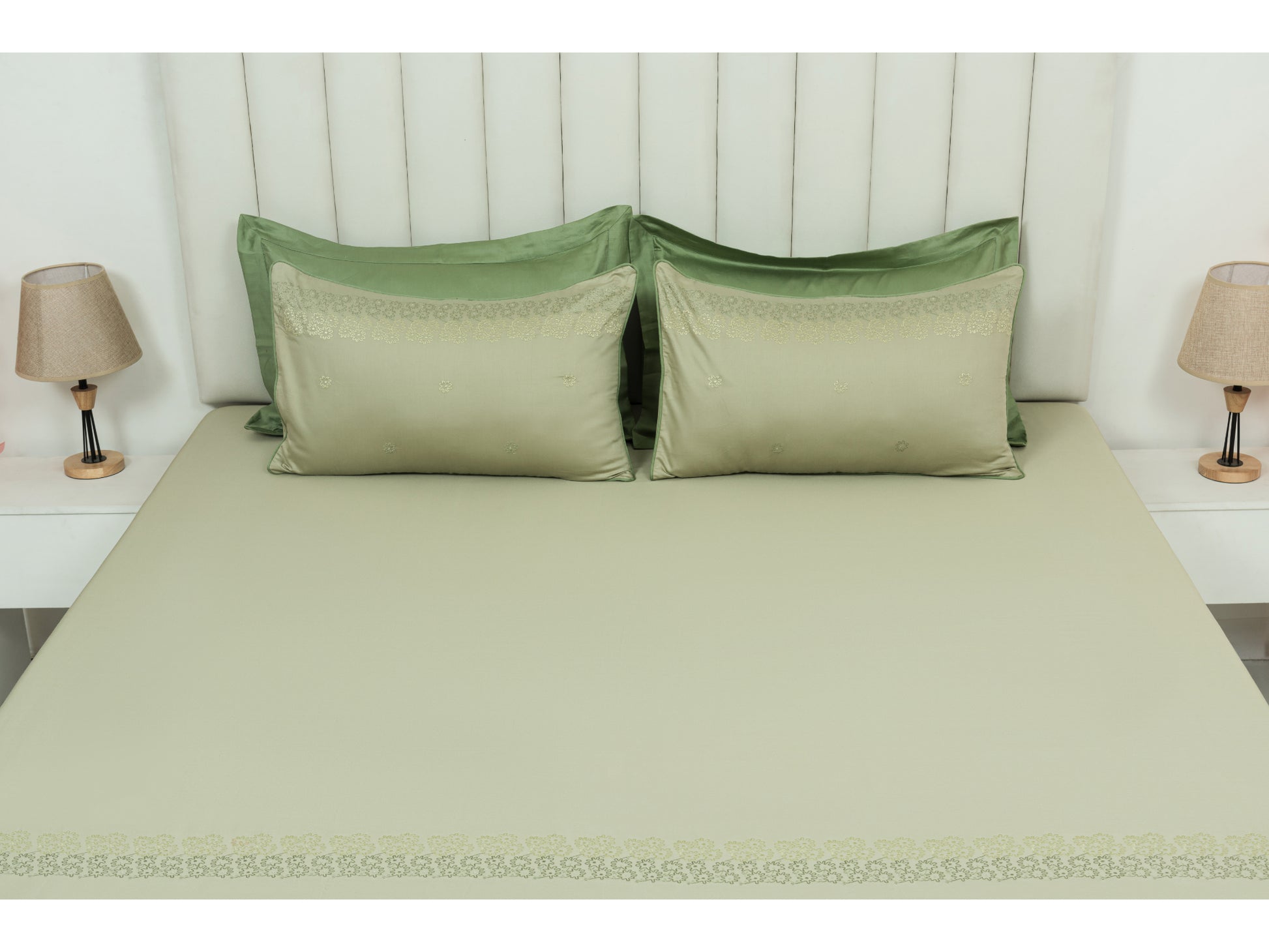 EMBROIDERY BEDSHEET 100% COTTON (3PCS) - Bedding Bliss