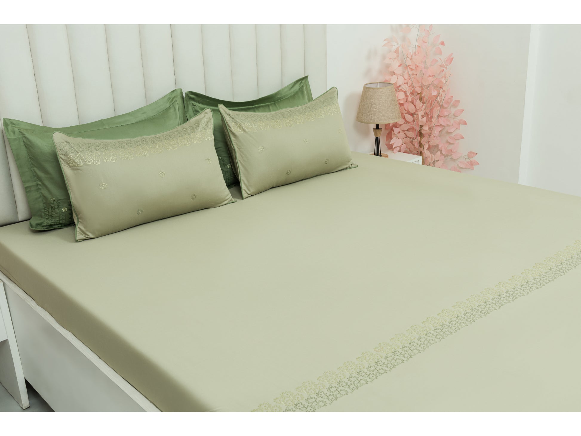 EMBROIDERY BEDSHEET 100% COTTON (3PCS) - Bedding Bliss